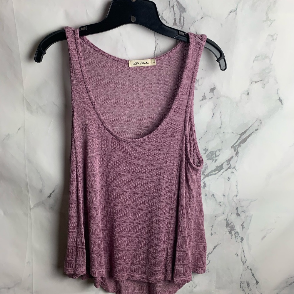 Chloe & Katie purple knitted tank top